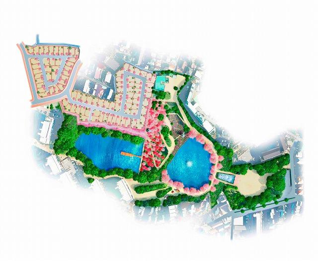 ☆ Local compartment view the entire image ☆ Adjacent Suigetsu park. As if your garden. . . . ※ We are created in the aerial photo source. There is an image, In fact the different.