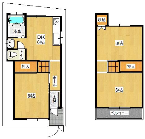 Floor plan. 10.8 million yen, 3DK, Land area 46.8 sq m , And building area of 51.81 sq m room are independently, Floor plans that protect the family's privacy