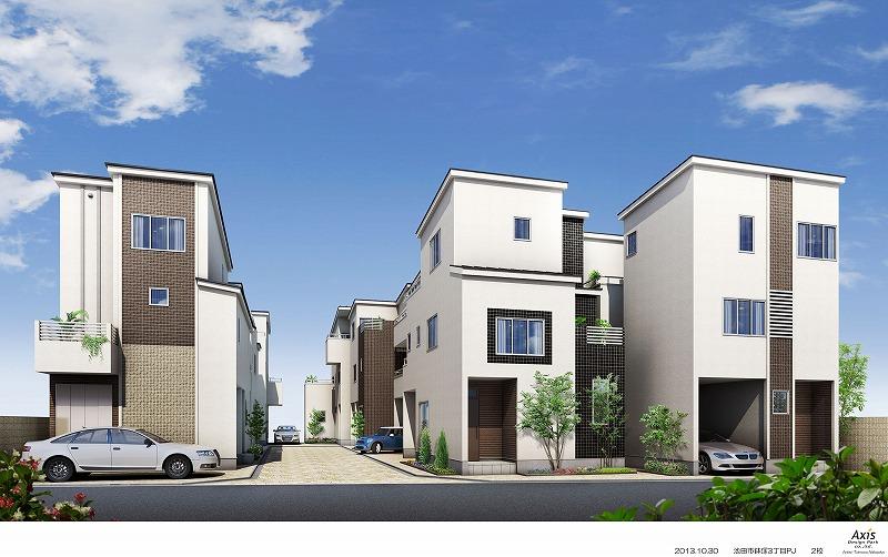 Building plan example (Perth ・ appearance). Draw in eco equipment of enhancement, Friendly personality full of streets of all eight compartments to households to Earth