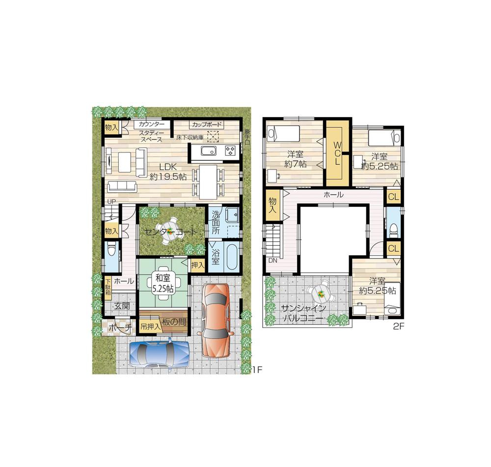 Building plan example (Perth ・ Introspection). Building plan example
