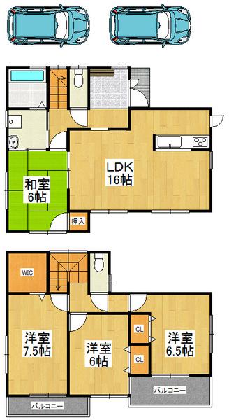 Floor plan. 23.8 million yen, 4LDK, Land area 164.33 sq m , Building area 98.82 sq m forever love of frame house