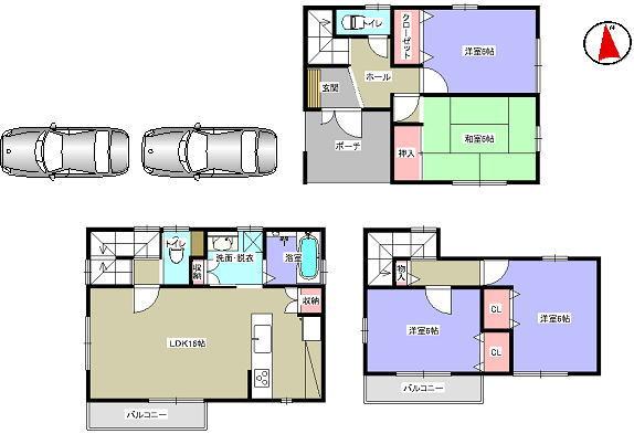 Floor plan. 26,800,000 yen, 4LDK, Land area 118.96 sq m , Building area 101.83 sq m