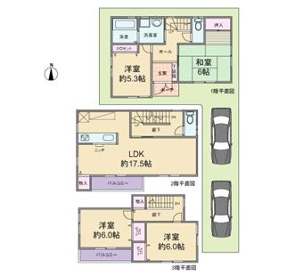 Floor plan. 29,800,000 yen, 4LDK, Land area 92.3 sq m , Building area 104.48 sq m