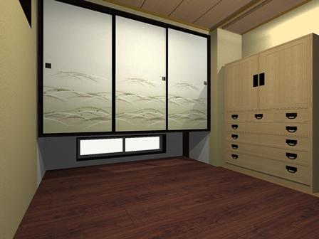 Non-living room. Example of construction