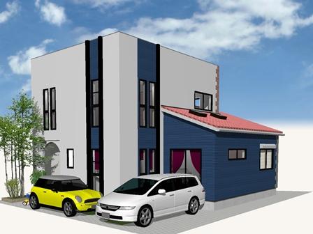 Building plan example (Perth ・ appearance). Building plan example