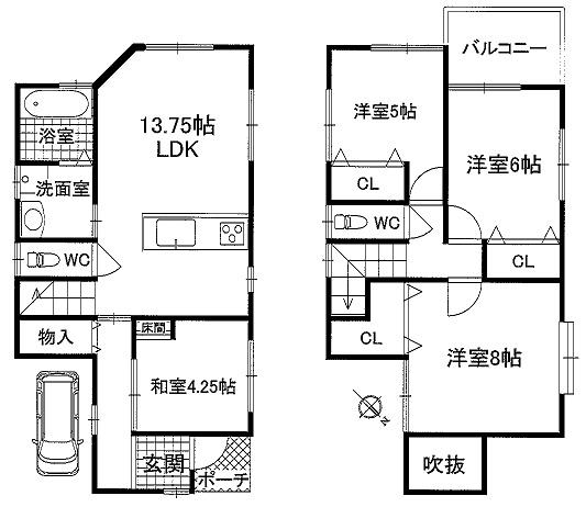Floor plan. 19,800,000 yen, 4LDK, Land area 91.75 sq m , The building area is 89.3 sq m interior renovation completed.