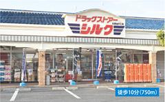 Drug store. 2525m to silk Komyoike shop