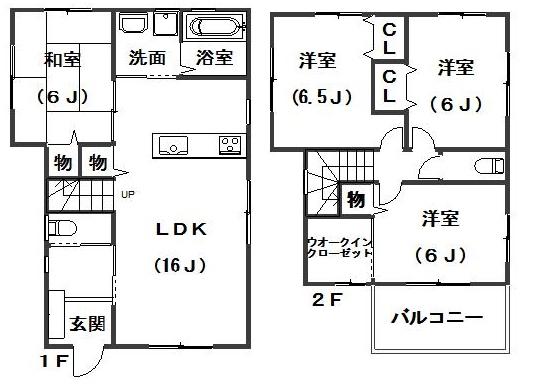 Building plan example (floor plan). Building plan example ( Issue land) Building Price 14.7 million yen, Building area 92.56 sq m