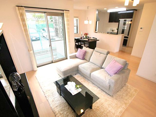 Living. Furniture is marked with all that is reflected in the image