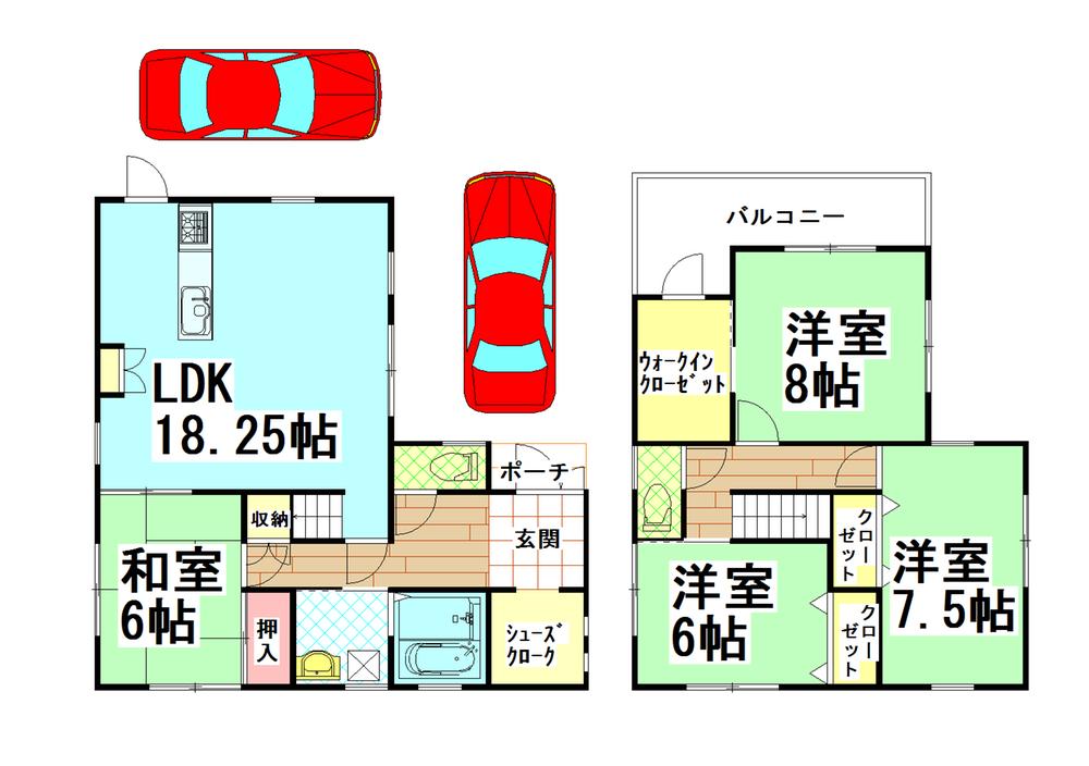 Floor plan. 25,800,000 yen, 4LDK, Land area 115.8 sq m , Building area 115.93 sq m ☆ Floor plan drawings ☆ ☆ 35.06 square meters of 4LDK