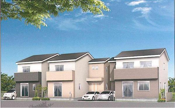 Rendering (appearance). Facing south of the bright dwelling