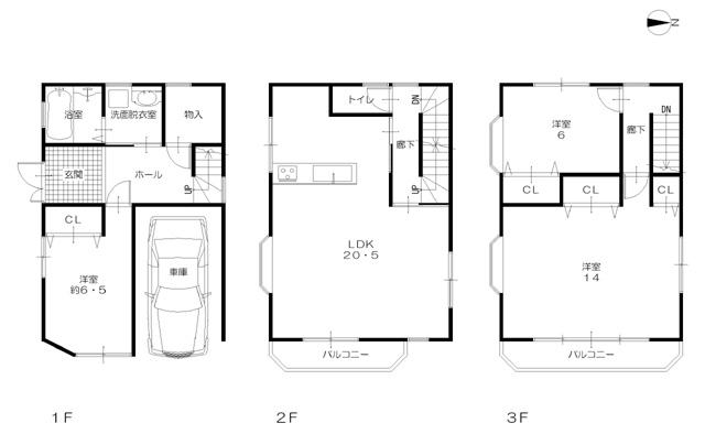 Floor plan. 19,800,000 yen, 3LDK, Land area 66.59 sq m , Building area 123.52 sq m