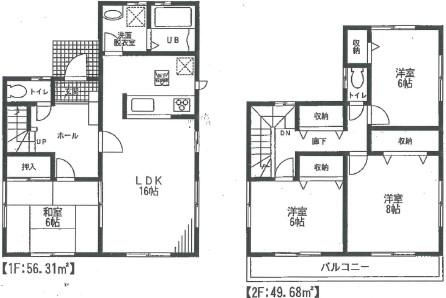 Floor plan. 28.8 million yen, 4LDK, Land area 134.8 sq m , Building area 105.99 sq m