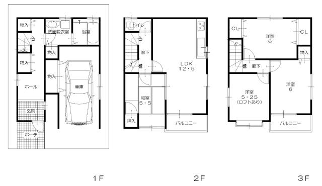 Floor plan. 14.9 million yen, 4LDK, Land area 45.55 sq m , Building area 103.52 sq m