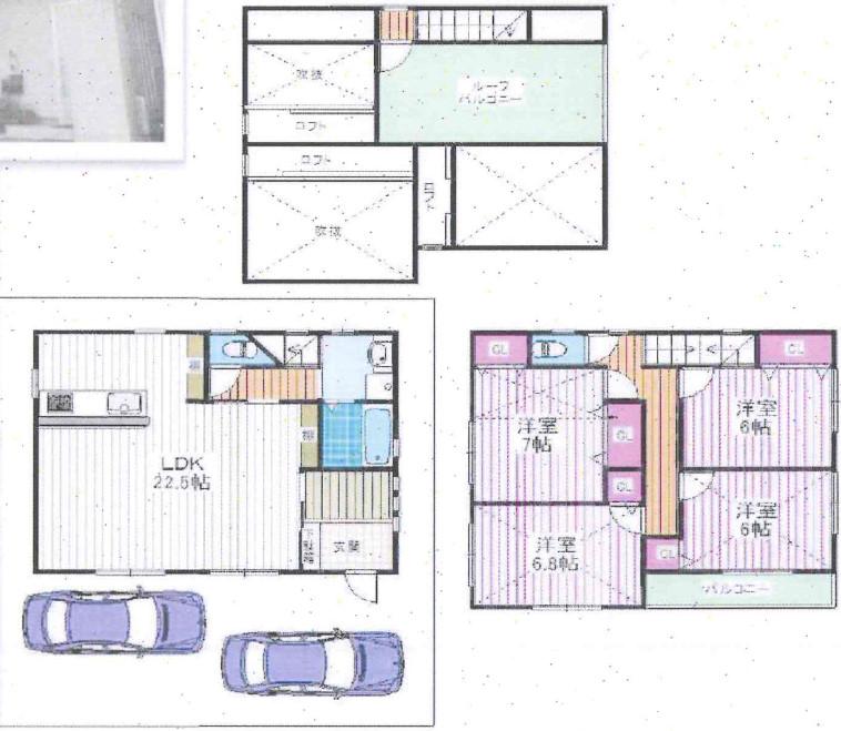 Floor plan. 28.8 million yen, 4LDK, Land area 100.1 sq m , Building area 113.85 sq m