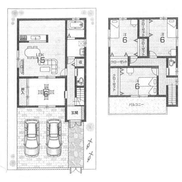 Floor plan. 27.5 million yen, 4LDK, Land area 94.21 sq m , Building area 94.21 sq m