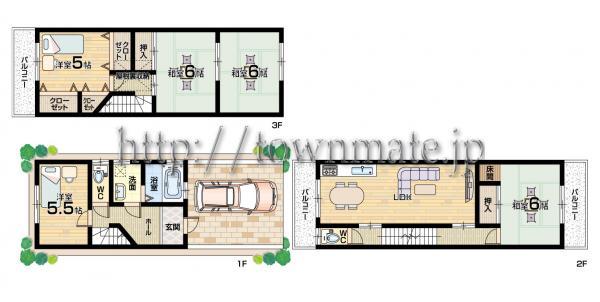 Floor plan. 15.8 million yen, 5LDK, Land area 51.96 sq m , Building area 106.92 sq m land area 51.96 square meters building area 106.92 square meters