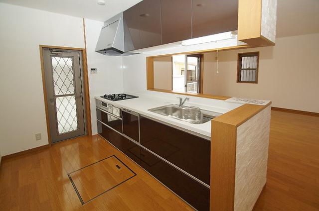 Kitchen. Dishwasher with a system Kitchen