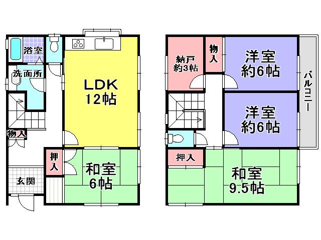 Floor plan. 21,800,000 yen, 4LDK, Land area 181.02 sq m , Building area 108.77 sq m