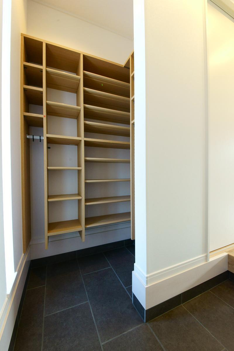 Model house photo. Shoes cloak