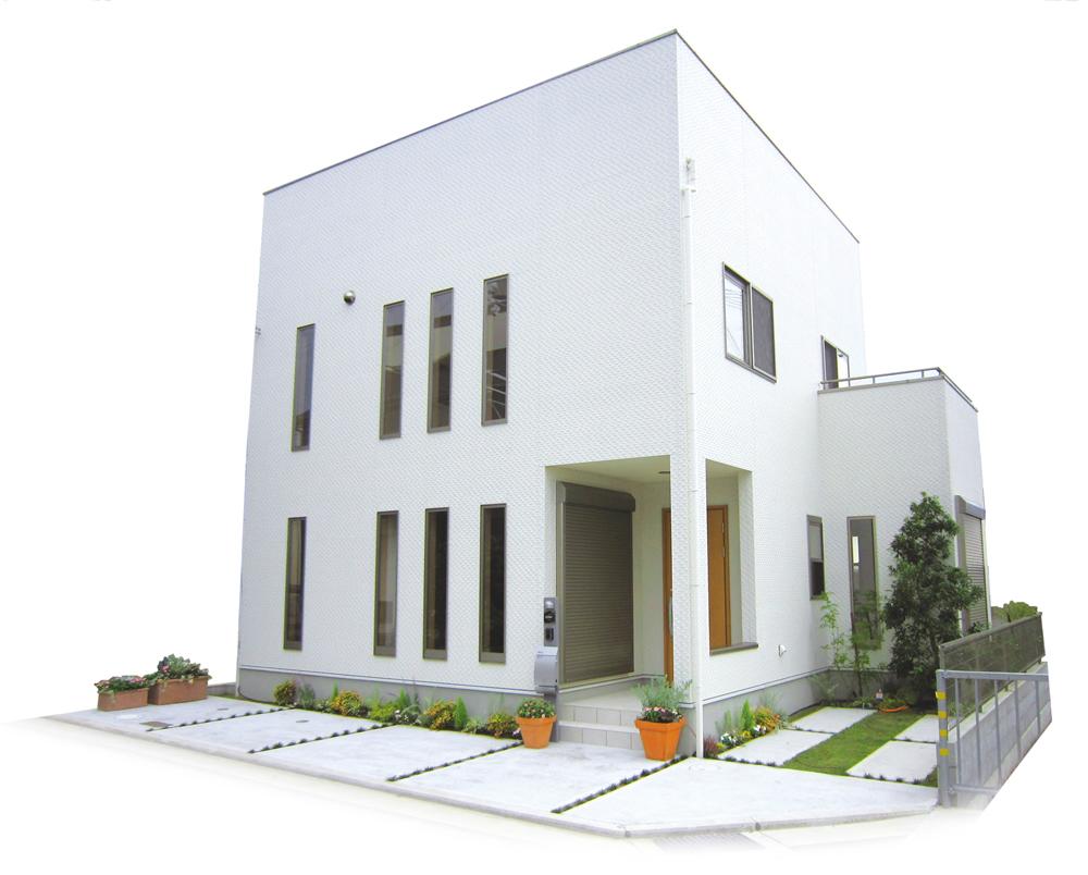 Local appearance photo. To achieve a living space with a room more "roof garden" of a plan (No. 6 place local model house)