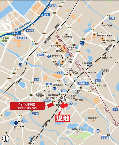 Local guide map.  ※ Traffic guide map