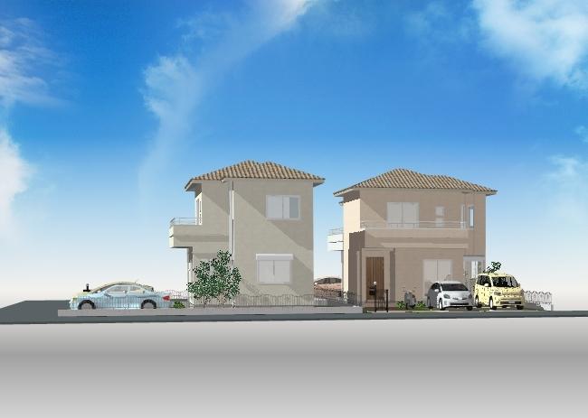 Rendering (appearance). ☆ New condominium start of the three-compartment \ (○ ^ ω ^ ○) / flat ・ It is shaping land