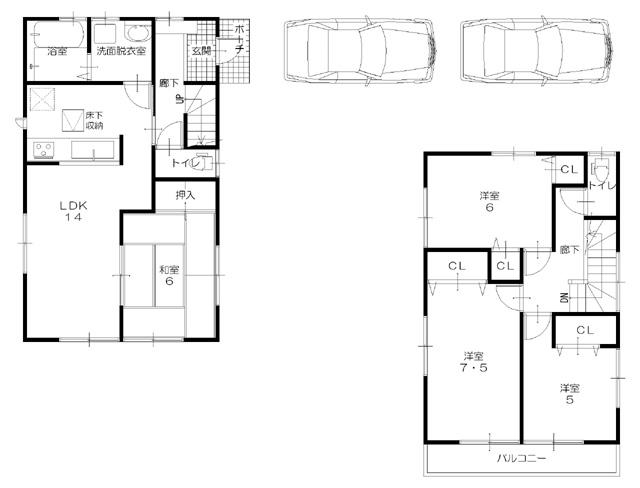 Floor plan. 24,800,000 yen, 4LDK, Land area 112.78 sq m , Building area 94.39 sq m