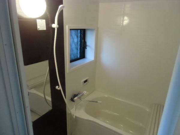 Bathroom. Bright window with a bathroom