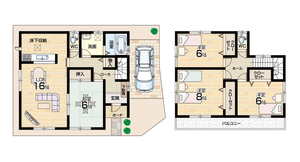 Floor plan. 26,800,000 yen, 4LDK, Land area 100.02 sq m , Building area 103.51 sq m
