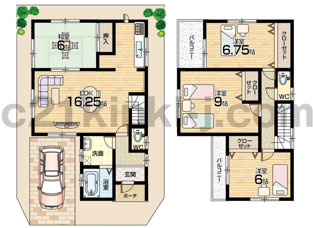 Floor plan. 26,800,000 yen, 4LDK, Land area 100.04 sq m , Building area 102.27 sq m