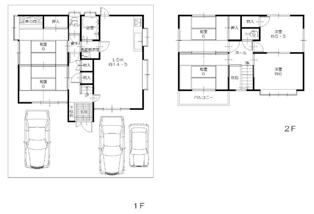 Floor plan. 22,900,000 yen, 6LDK, Land area 120 sq m , Building area 106.27 sq m