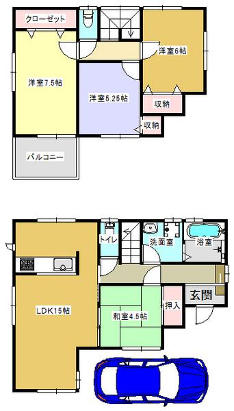 Floor plan. 23.8 million yen, 4LDK, Land area 103.85 sq m , Building area 103.85 sq m