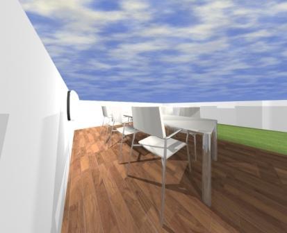 Balcony. Spacious balcony