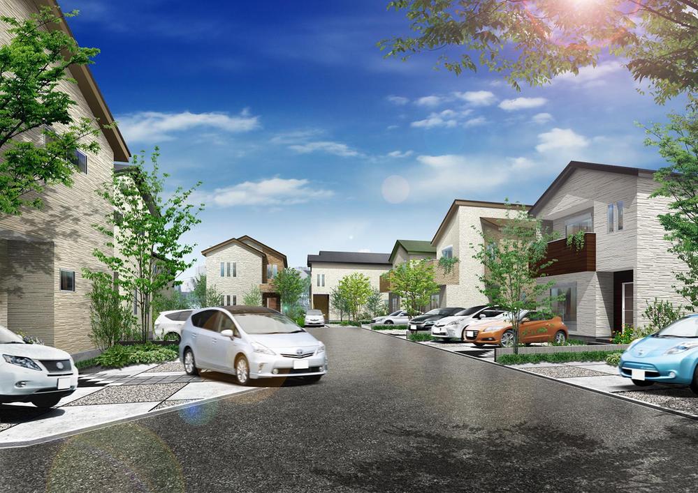 Construction completion expected view. Bright streets to incorporate the sunlight of the season, There are no tall buildings around the benefits of "this subdivision" unique. And symbol tree proposed in parentheses adorned with rich more streets.