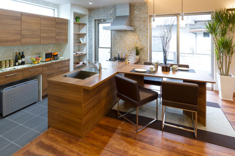 Kitchen. Easy-to-use and stylish kitchen, It will be fun to make a meal. Nook Kawakku Ekojouzu is the standard adopted three points.