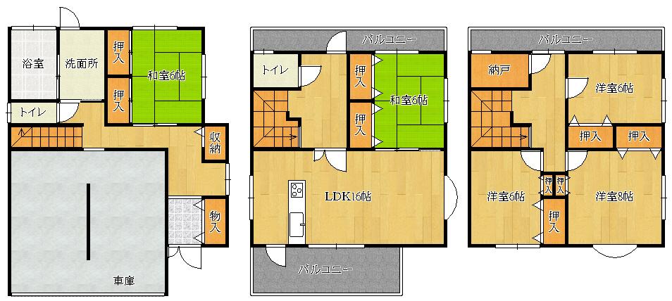 Floor plan. 27.5 million yen, 5LDK, Land area 115.7 sq m , Building area 172.44 sq m floor plan