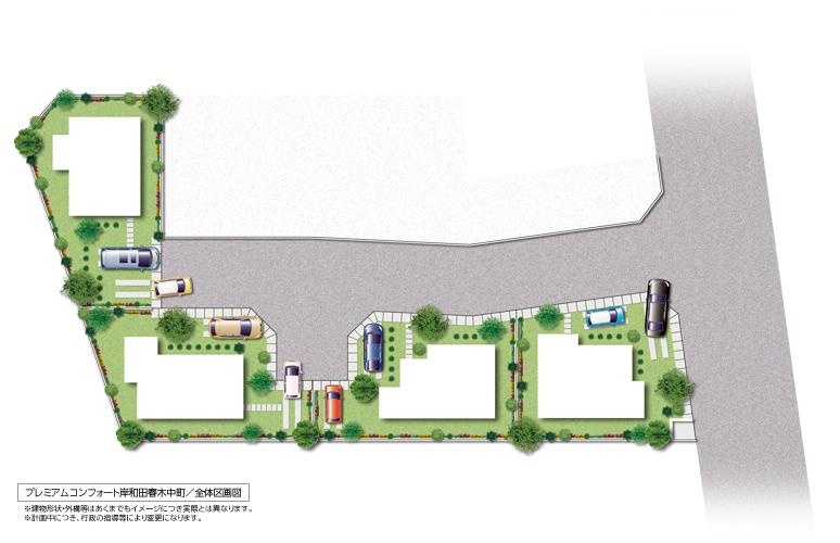 The entire compartment Figure. 4 give to family ... feel the transitory of colorful four seasons, Living with a garden. (Compartment view image illustrations)