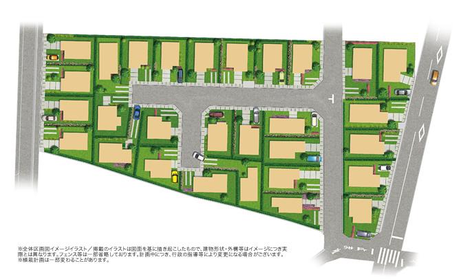 The entire compartment Figure. Fulfill the scale of the total 29 compartments, Every day of pleasant family. Peace of mind and clear, And an advanced green moisture is fulfill a fine living planning. (Compartment view image illustrations)