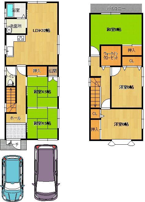 Floor plan. 21.9 million yen, 5LDK, Land area 117.27 sq m , Building area 103.5 sq m