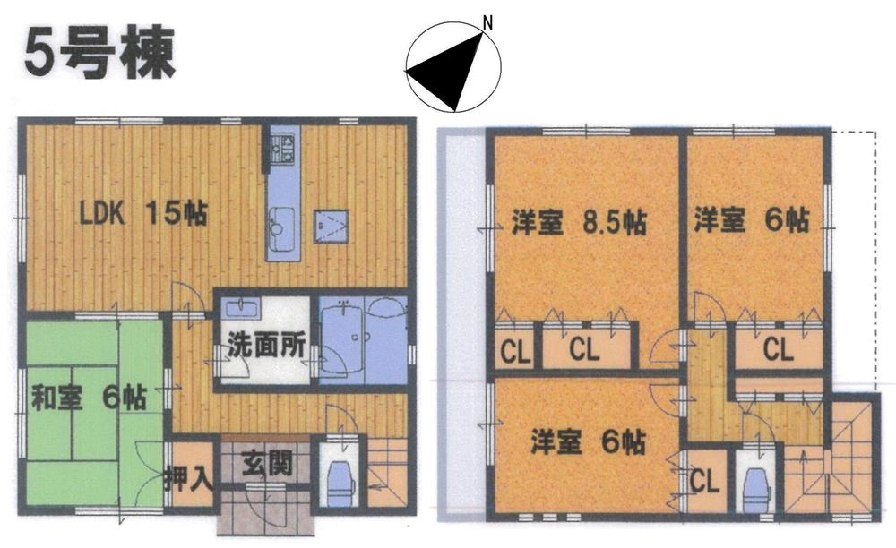 Floor plan. Price 20.5 million yen, 4LDK, Land area 145.69 sq m , Building area 97.6 sq m