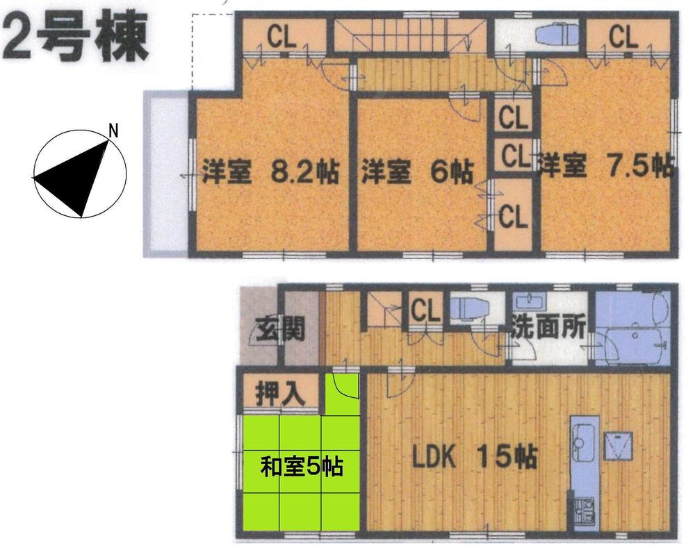 Floor plan. Price 21.5 million yen, 4LDK, Land area 112.13 sq m , Building area 98.01 sq m
