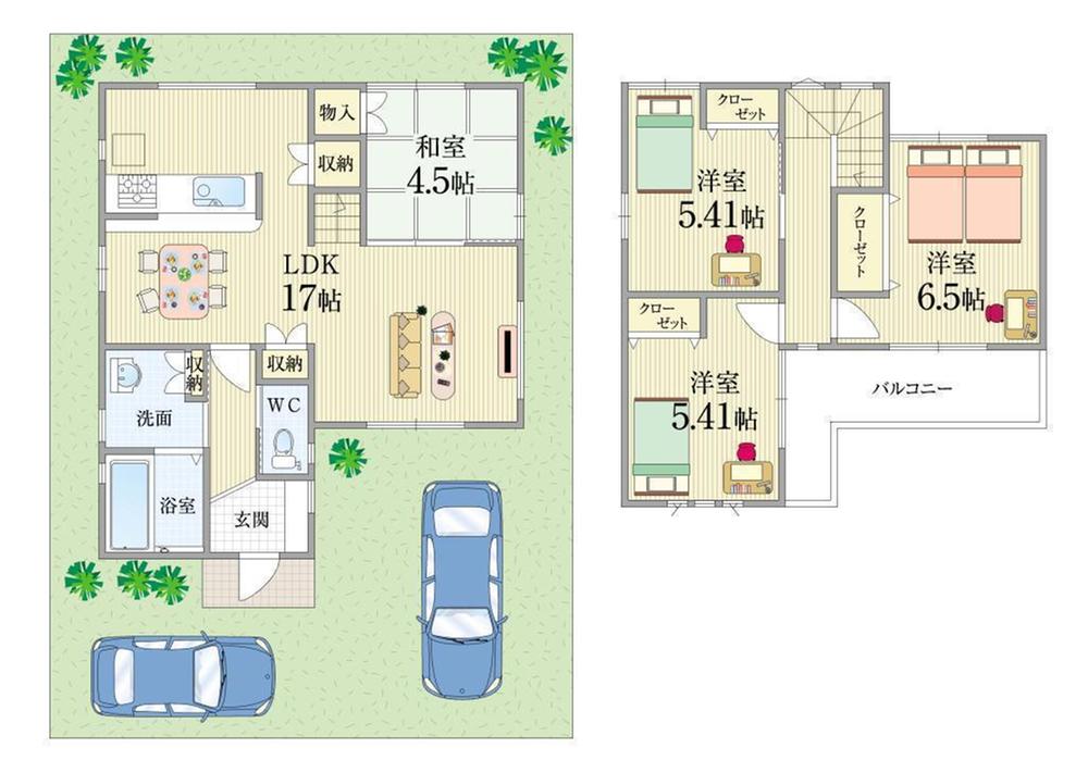Floor plan.  ■ Our shop parking ・ Children's Playground ・ Since it is a baby bed equipped, Please not contact us with confidence