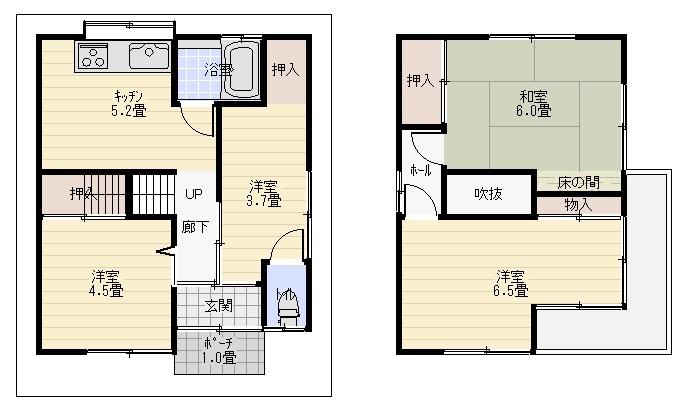 Floor plan. 4.5 million yen, 4DK, Land area 59.28 sq m , Building area 60.93 sq m   ☆ 4DK ☆ 
