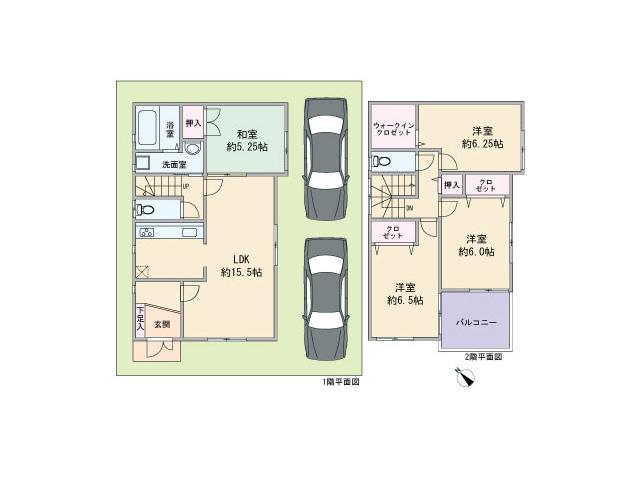 Floor plan. 34,300,000 yen, 4LDK, Land area 101.2 sq m , Building area 91.53 sq m