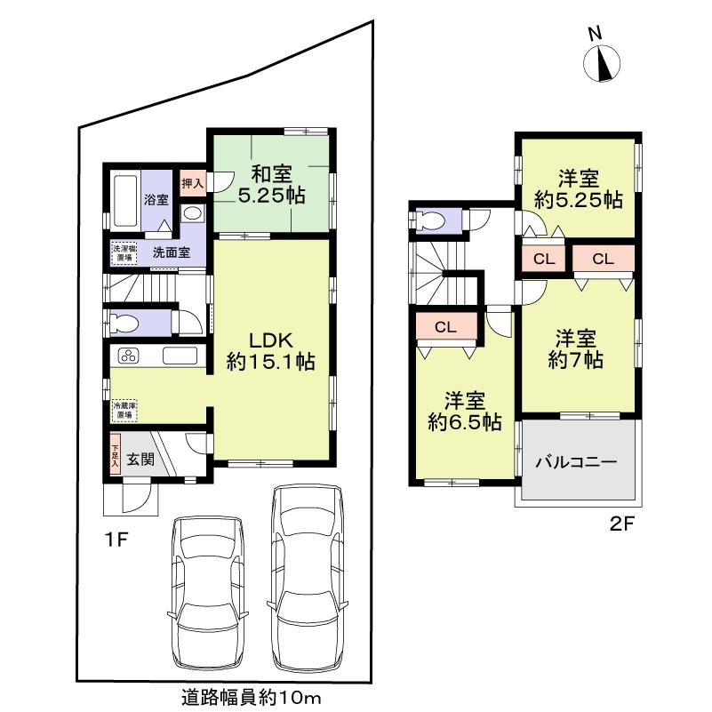 Floor plan. 36,300,000 yen, 4LDK, Land area 109.03 sq m , Building area 90.92 sq m