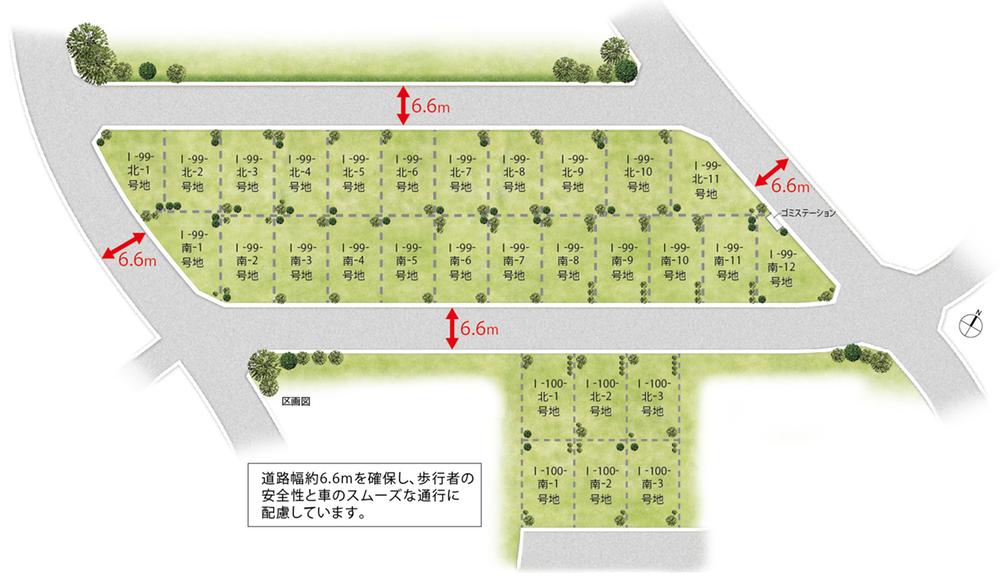 The entire compartment Figure. 6 section of I-100 city blocks is no building conditions.