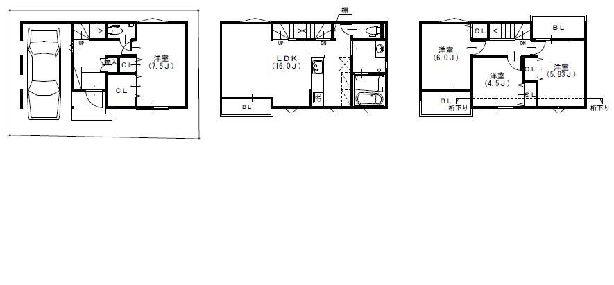 Building plan example (Perth ・ Introspection). Building plan example