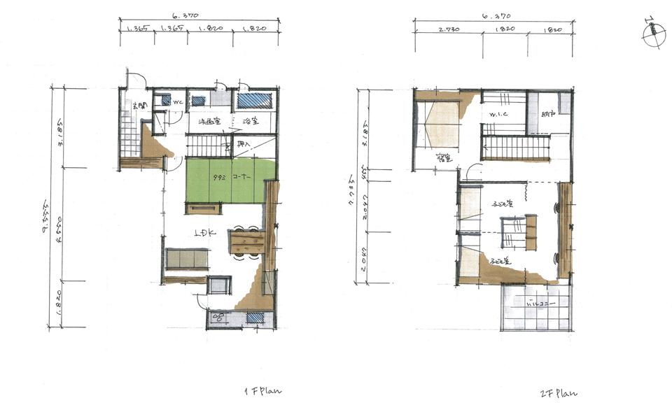 Building plan example (floor plan). Building plan example (A No. land) 4LDK, Land price 17 million yen, Land area 109.05 sq m , Building price 16.8 million yen, Building area 100 sq m