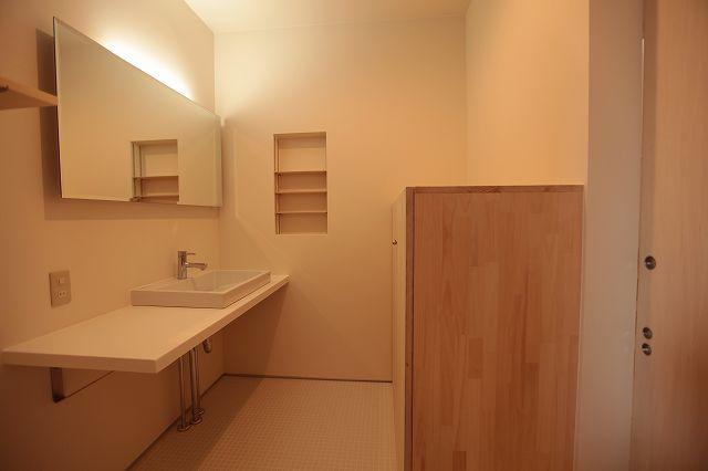 Wash basin, toilet. Building image example